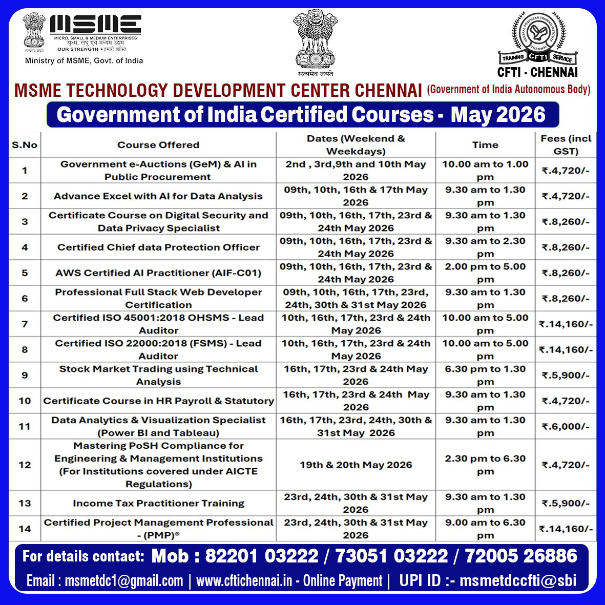 MSME May 2026